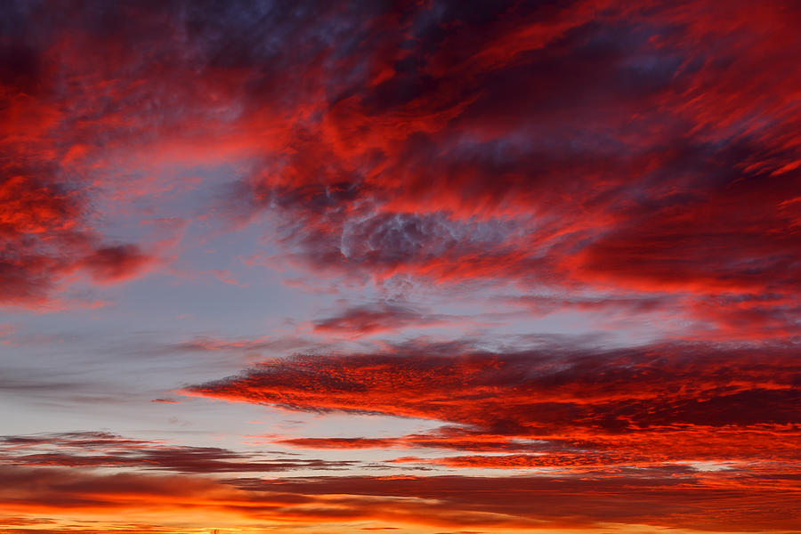 Clouds On Fire Photograph by Robert Caddy