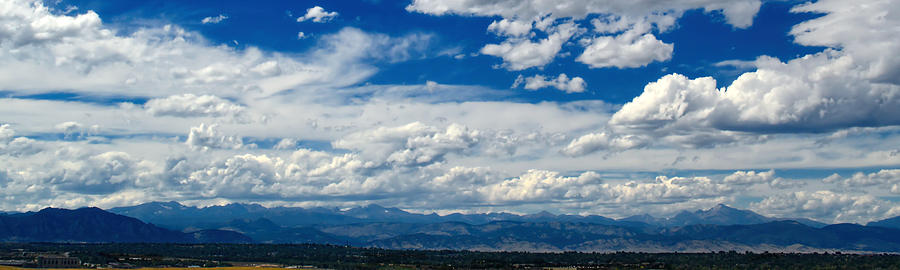 Clouds On The Rocky Mountains - photography  Photograph by Ann Powell