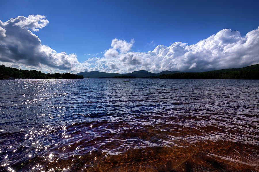 Clouds over Blue Mountain Lake Photograph by David Patterson