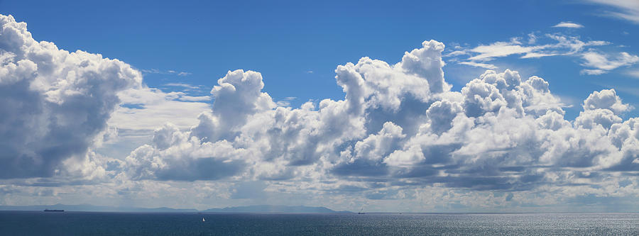 Clouds Over Catalina Island - Panorama Photograph by Gene Parks