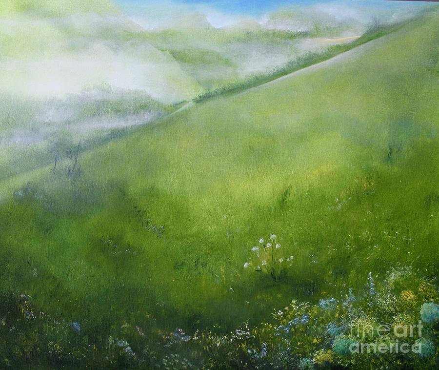 Clouds Over Cayey Forest Painting by Alicia Maury
