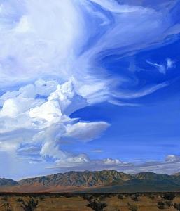 Desert Landscape Painting - Clouds Over Cleghorn by Mary-Austin Klein Desert Landscape Painting - Clouds Over Cleghorn by Mary-Austin Klein