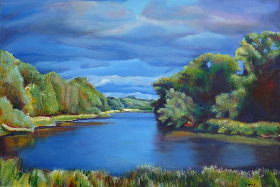 Landscape Painting - Clouds Over Conestogo River II by Sheila Diemert
