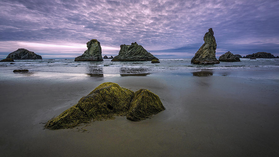 Clouds over Face Rock Beach Photograph by Rick Strobaugh