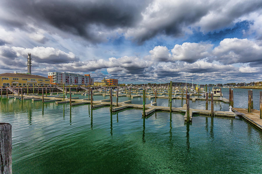 Clouds over Hingham Shipyard Photograph by Brian MacLean