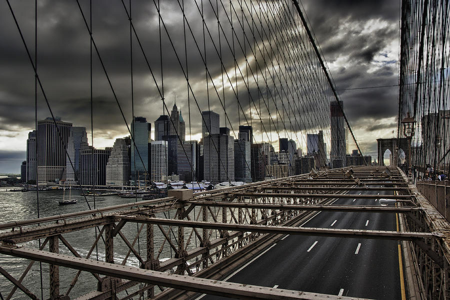 Architecture Photograph - Clouds over Manhattan by Andreas Freund
