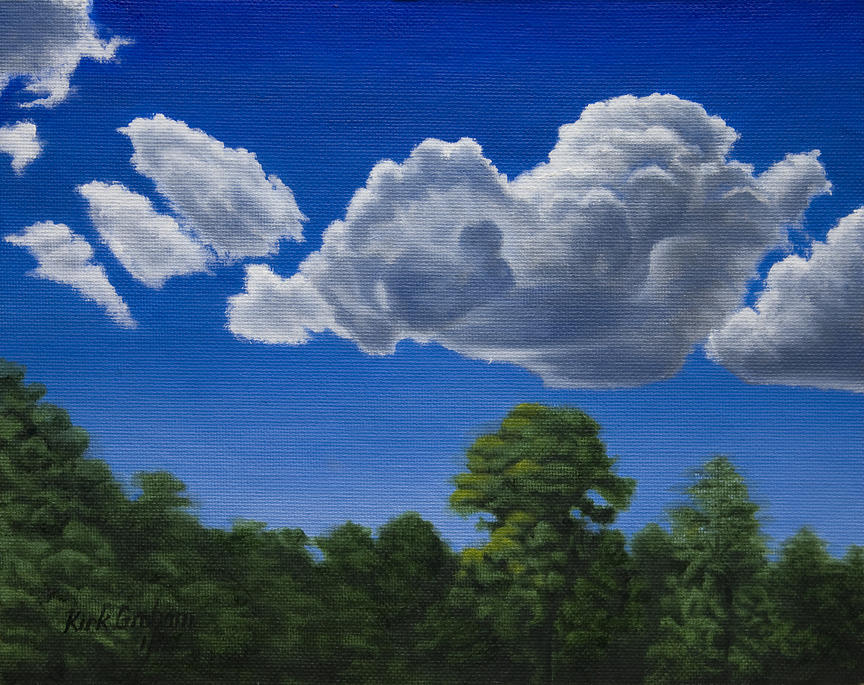 Clouds Over Memorial Painting by Kirk Graham