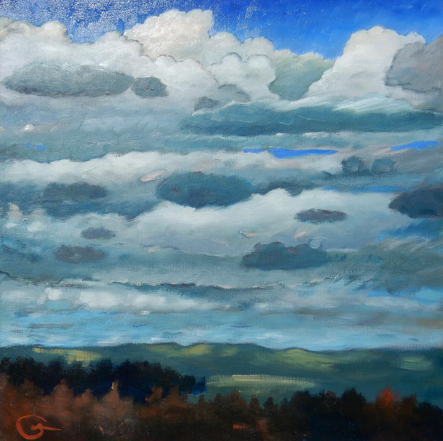 San Jose Painting - Clouds Over South Bay by Gary Coleman