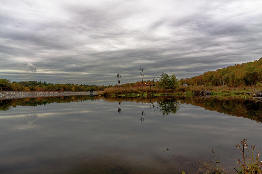 Clouds Over The Blue Hills Reservoir Photograph