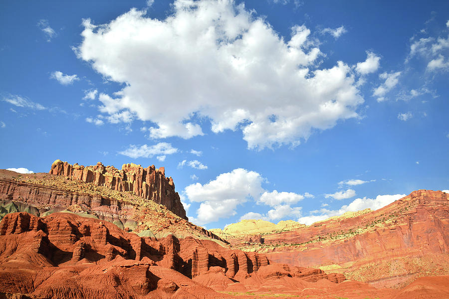 Clouds over the Castle in Capitol Reef Photograph by Ray Mathis