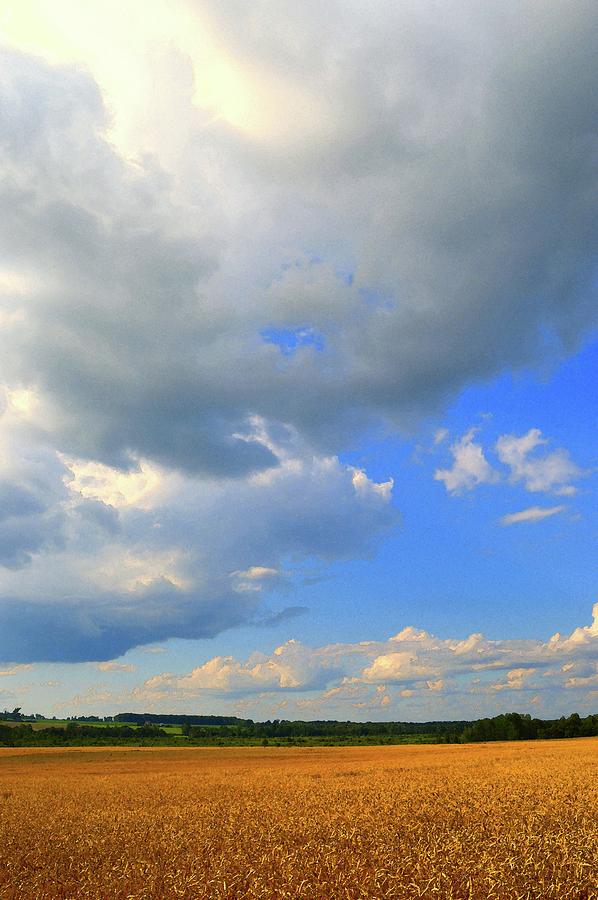 Clouds Over The Fields  Digital Art by Lyle Crump