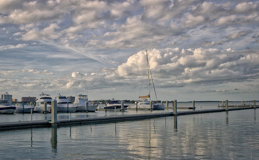 Clouds over the marina Photograph by Jane Luxton