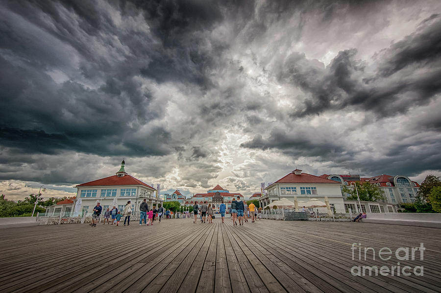 Clouds over the Molo Pier, Sopot Photograph by Mariusz Talarek