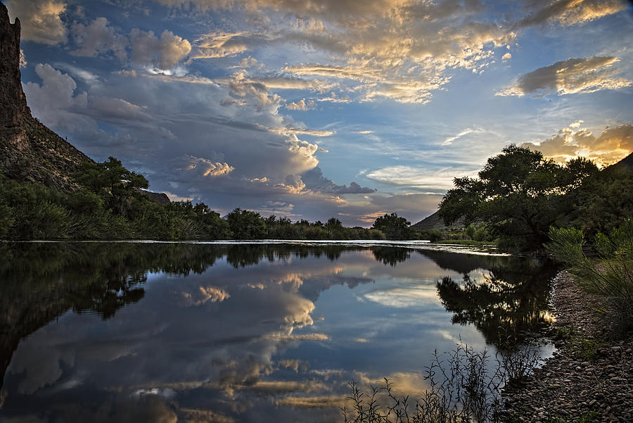 Clouds over the Salt River Arizona Photograph by Dave Dilli