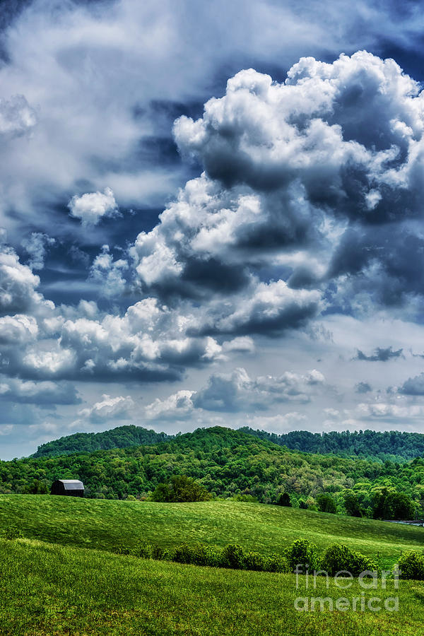 Clouds Pasture Field and Barn Photograph by Thomas R Fletcher