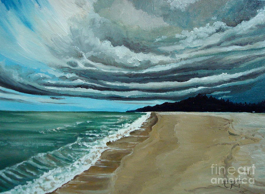 Clouds Rolling In Painting by Elizabeth Robinette Tyndall