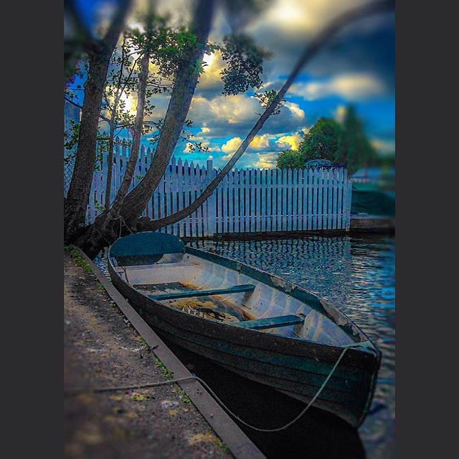 Summer Photograph - #clouds #sky #boat #rowing #rowingboat by Sam Stratton