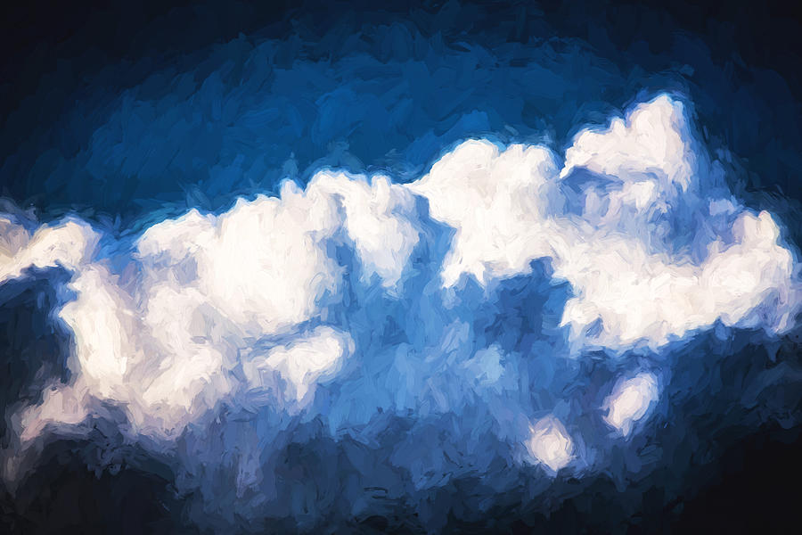 Clouds Stratocumulus Blue Sky Painted 7 Photograph by Rich Franco