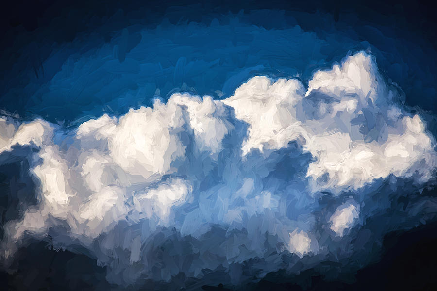 Clouds Stratocumulus Blue Sky Painted 8 Photograph by Rich Franco