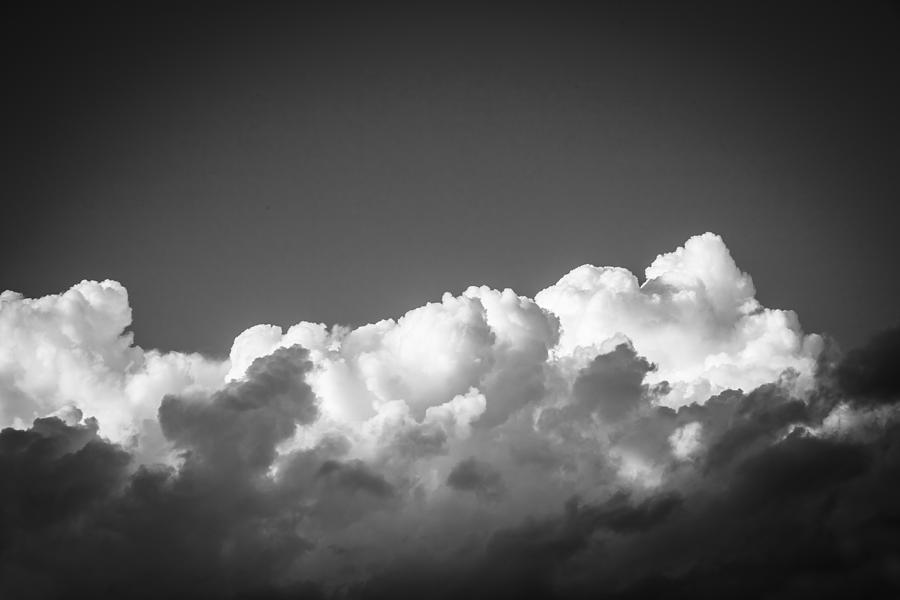 Clouds Stratocumulus Blue Sky Painted BW 1 Photograph by Rich Franco