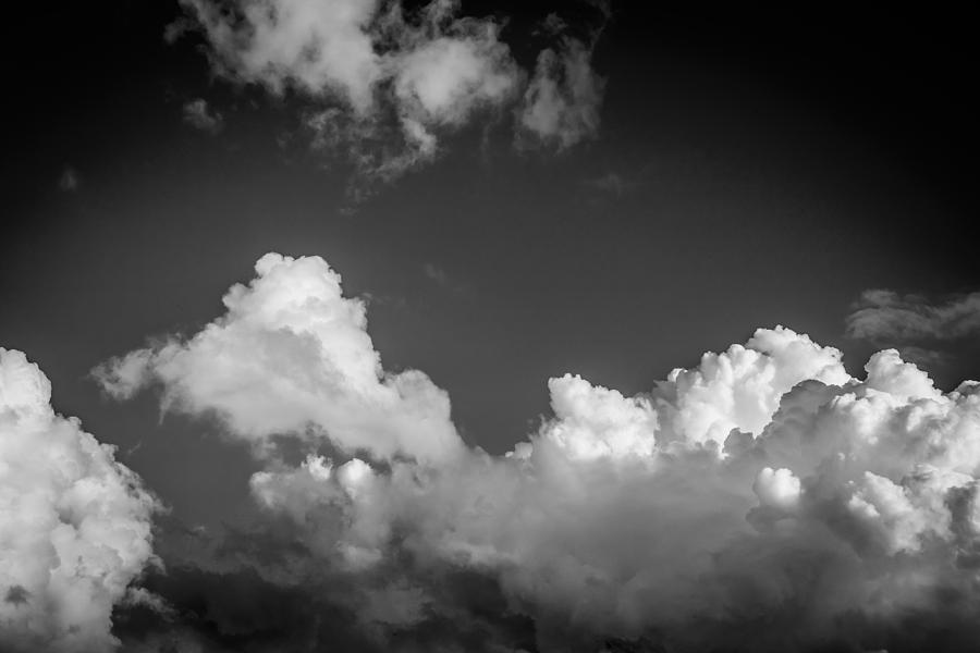 Clouds Stratocumulus Blue Sky Painted BW 12 Photograph by Rich Franco