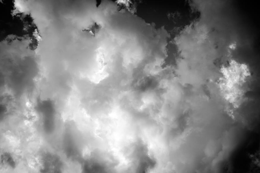 Clouds Stratocumulus Blue Sky Painted BW 15 Photograph by Rich Franco