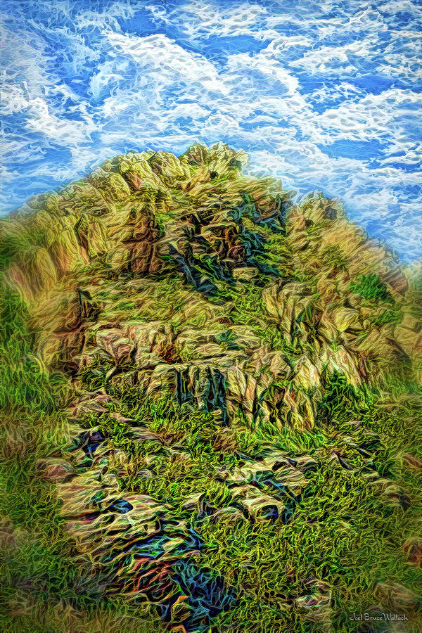 Clouds Sweep Ancient Cliffs Digital Art by Joel Bruce Wallach