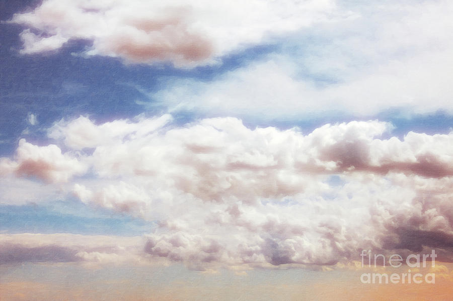Clouds with Halation Digital Art by Donna L Munro