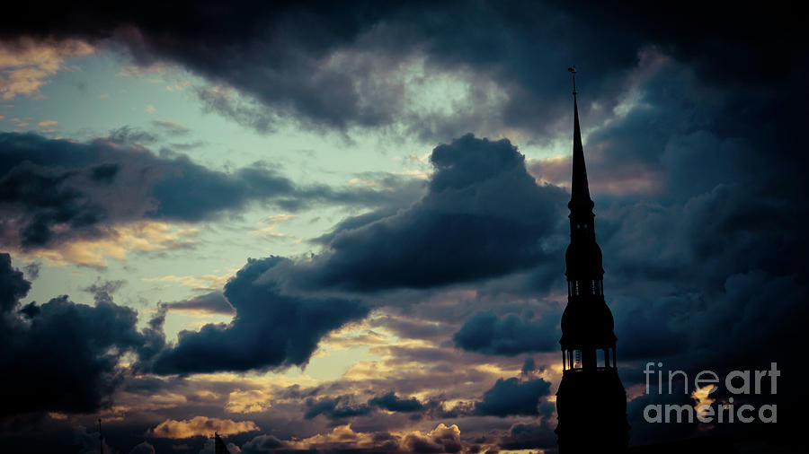 Cloudscape of sunset Riga Latvia Artmif.lv Photograph by Raimond Klavins