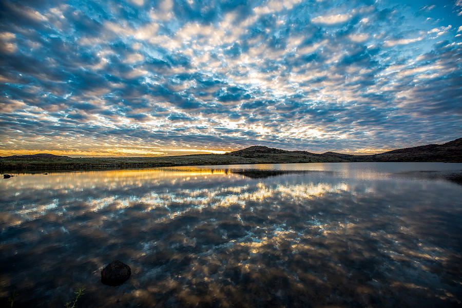 Cloudscape - Reflection Of Sky In Wichita Mountains Oklahoma Photograph