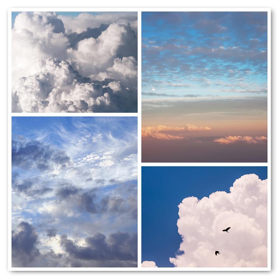 Cloudscapes Collage Photograph by Jenny Rainbow