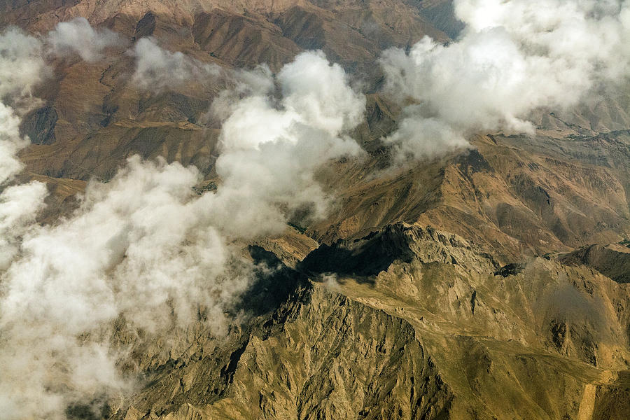Cloudy Afghan Mountain Peaks Photograph by SR Green