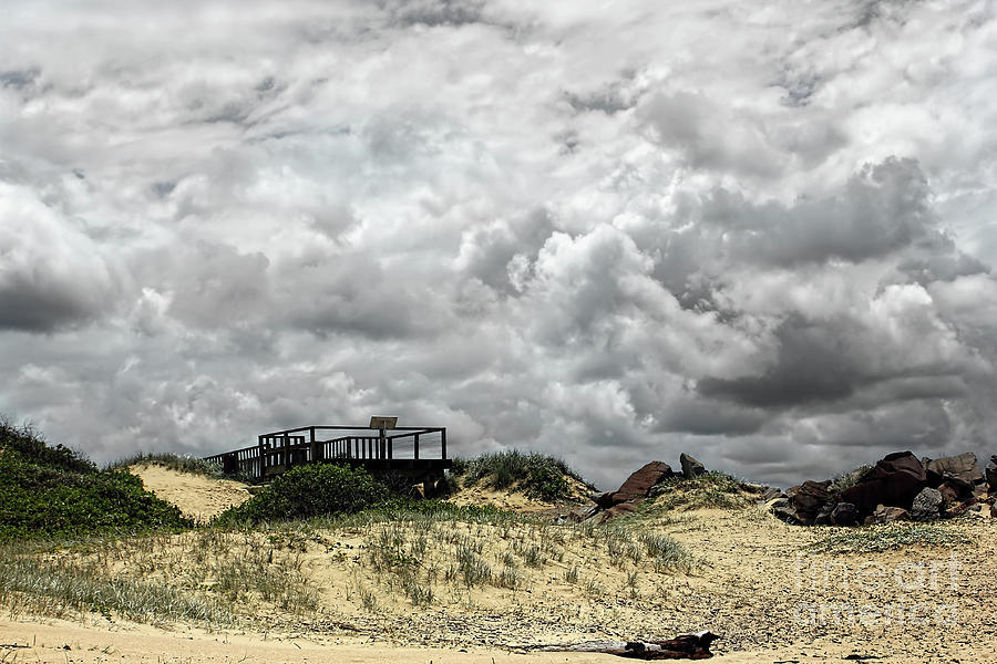 Beach Photograph - Cloudy Beach by Kaye Menner by Kaye Menner