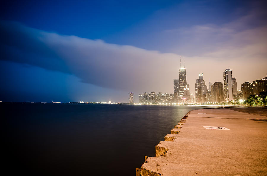 Cloudy Chicago Skyline Photograph by Anthony Doudt