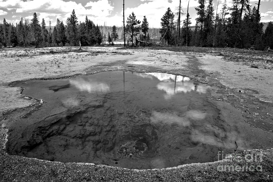 Cloudy Day At Lemon Spring Black And White Photograph by Adam Jewell