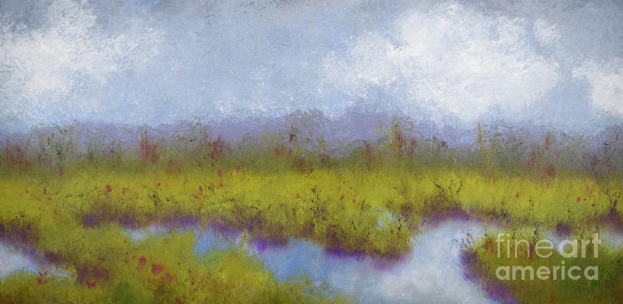 Cloudy Day At the Marsh  Painting by Barrie Stark