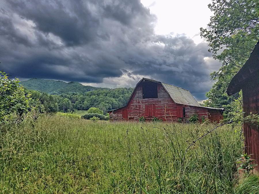 Cloudy Day Barn Photograph by Joe Duket