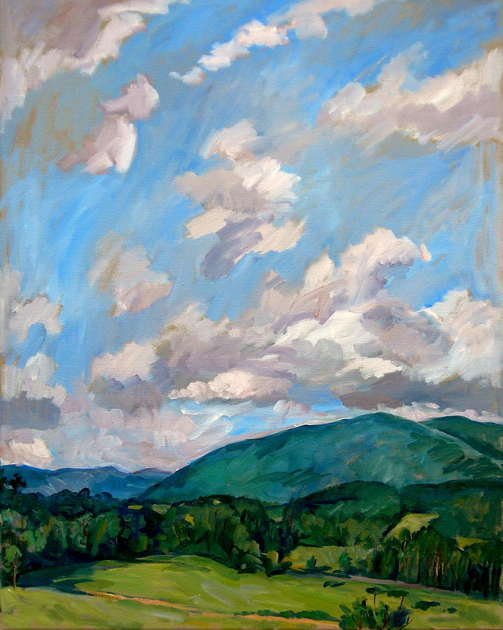 Summer Clouds / Berkshires Painting by Thor Wickstrom