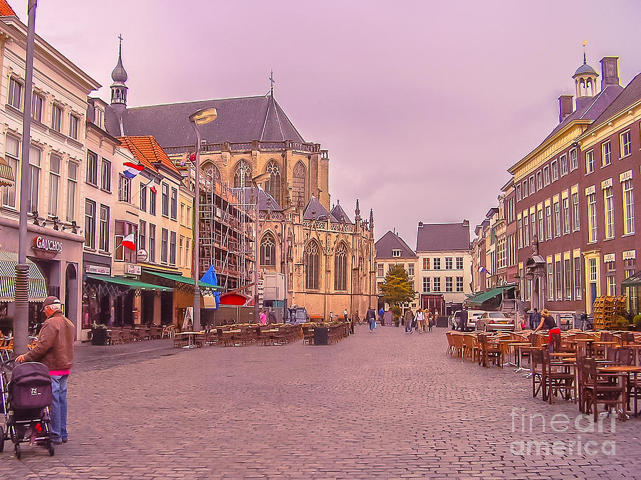 Architecture Photograph - Cloudy day in Breda by Claudia M Photography
