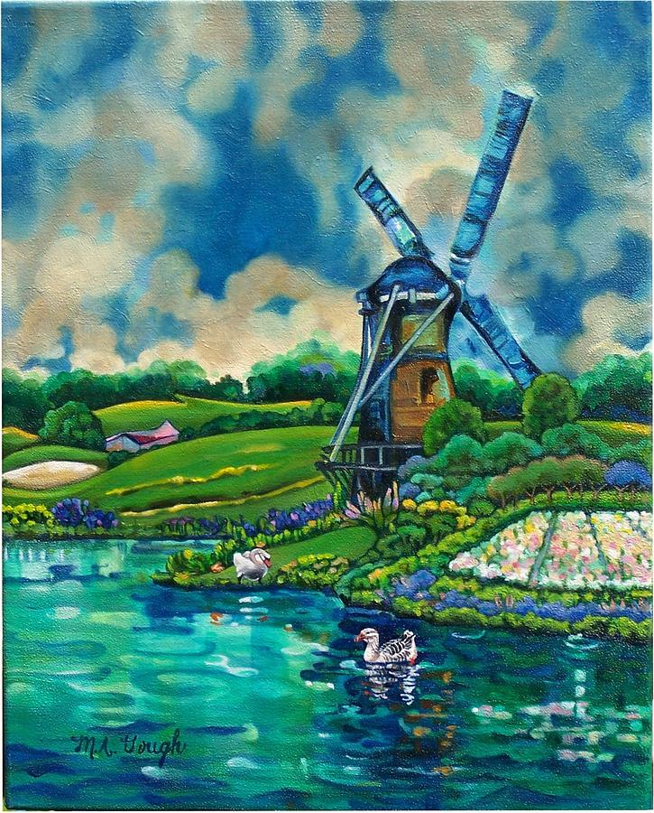 Holland Painting - Cloudy Day In Holland by Mary Ann Gough Holland Painting - Cloudy Day In Holland by Mary Ann Gough