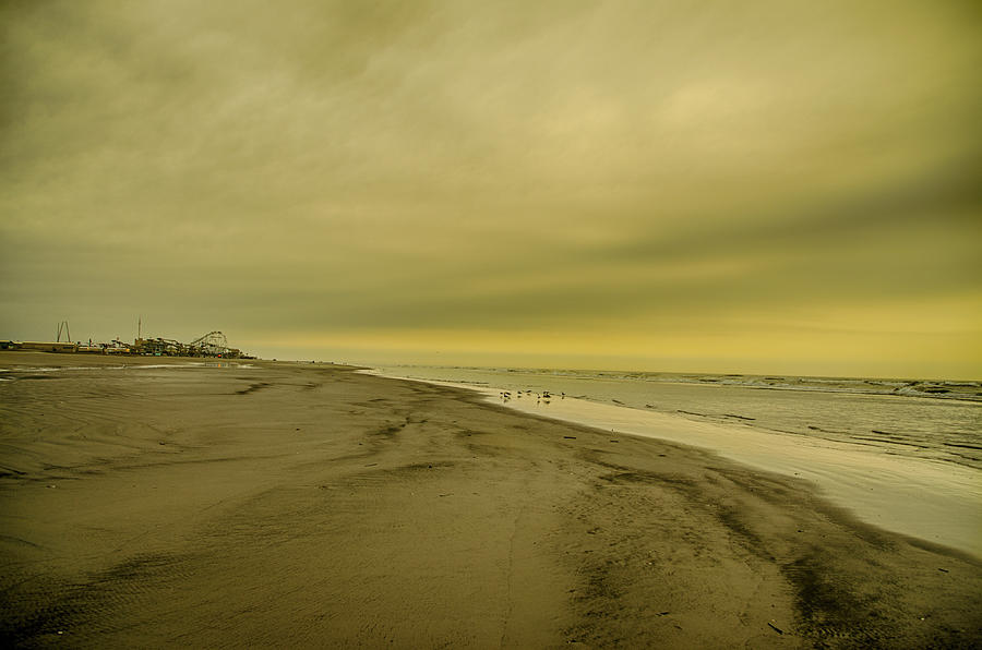 Beach Photograph - Cloudy Day in Wildwood by Bill Cannon