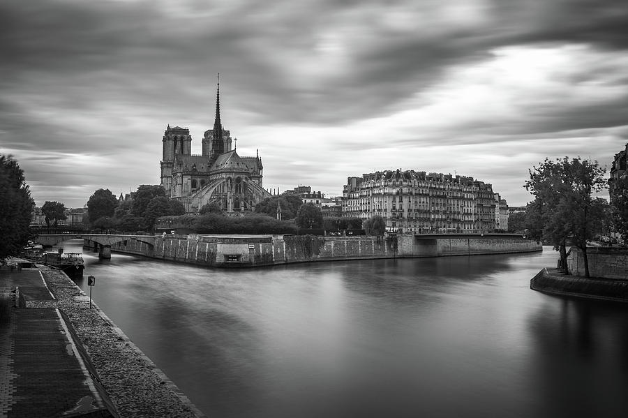 Cloudy Day On The Seine Photograph