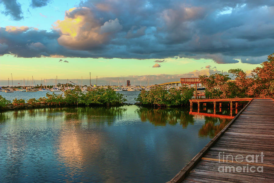 Boat Photograph - Cloudy Evening View by Tom Claud