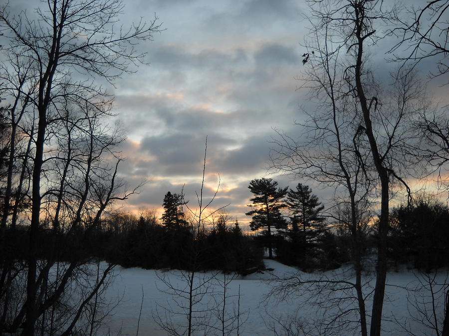 Cloudy February Dawn Photograph by Kent Lorentzen