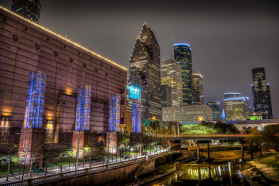 Houston Photograph - Cloudy Night in Houston by David Morefield