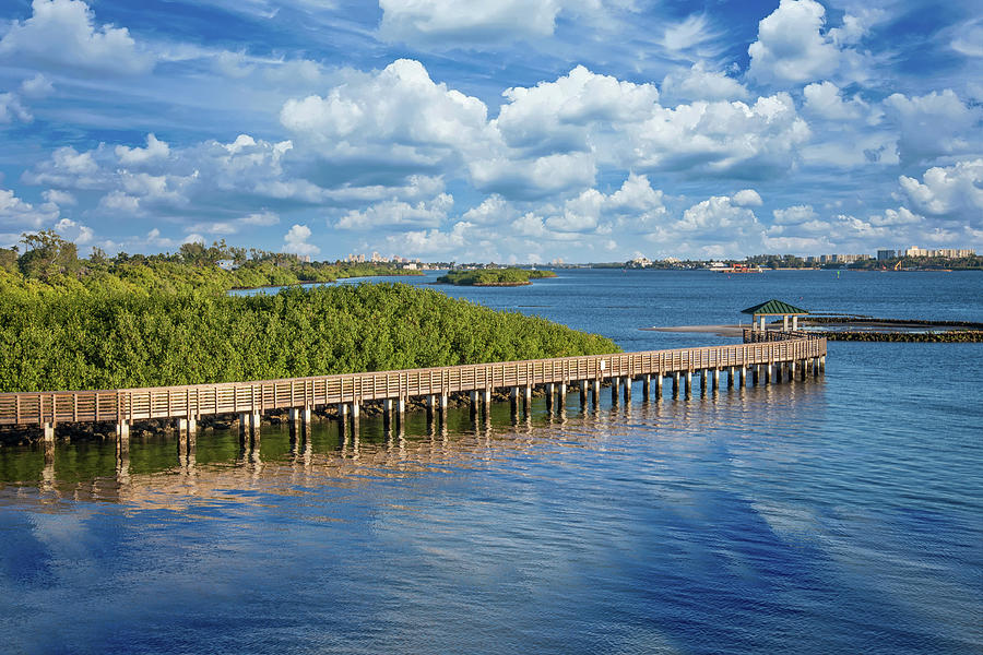 Cloudy Skies Over the Intracoastal Waterway Photograph by Lynn Bauer