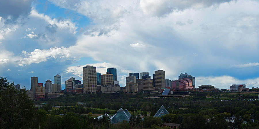 Cloudy Skyline Edmonton Photograph by David Kleinsasser