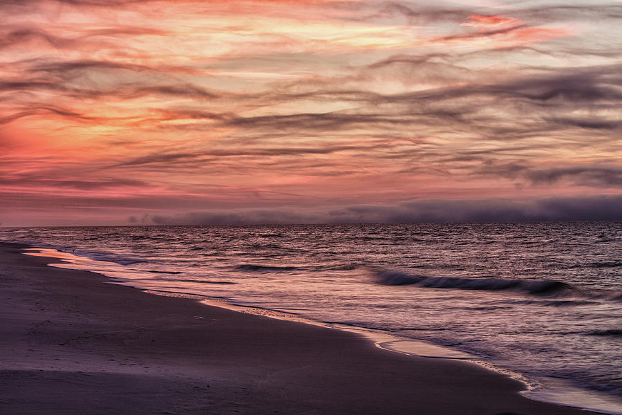 Cloudy Sunrise at the Beach Photograph by John McGraw