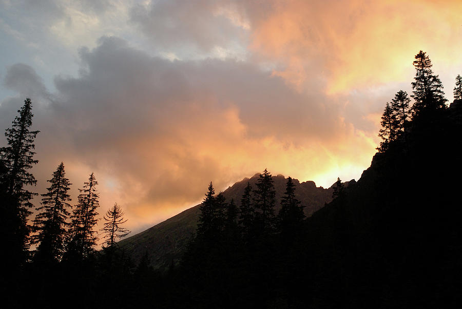 Cloudy Sunset Over The Tatra Mountains Photograph