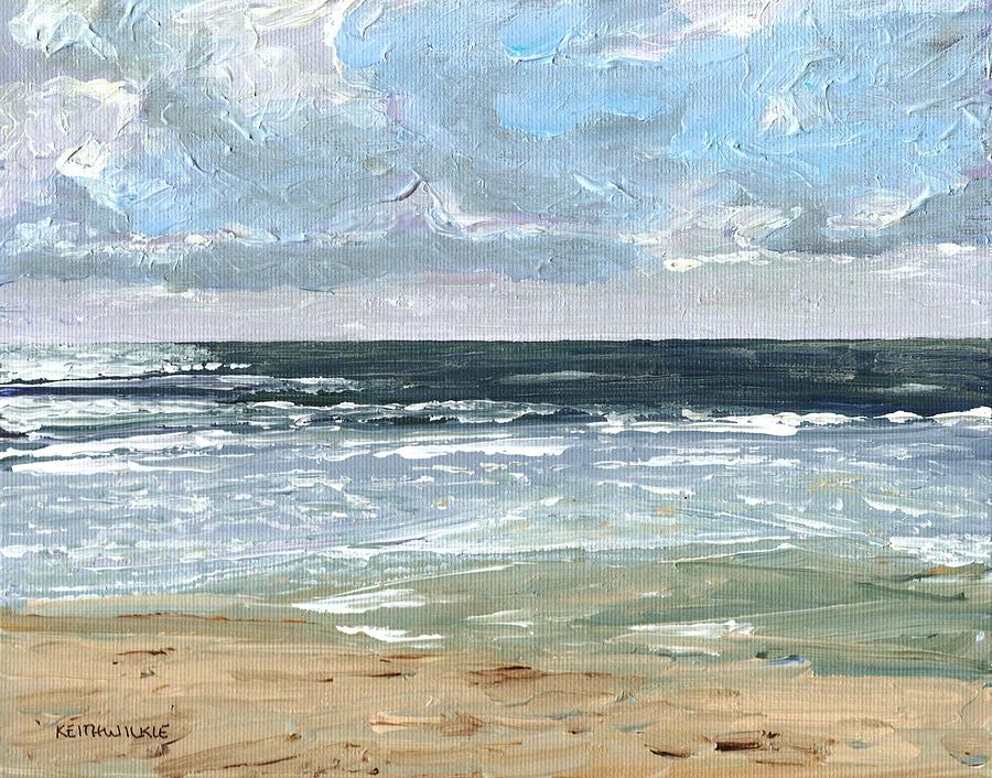 Cloudy Surf Painting by Keith Wilkie